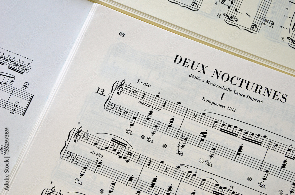 Fototapeta premium Partition Nocturne CHOPIN01