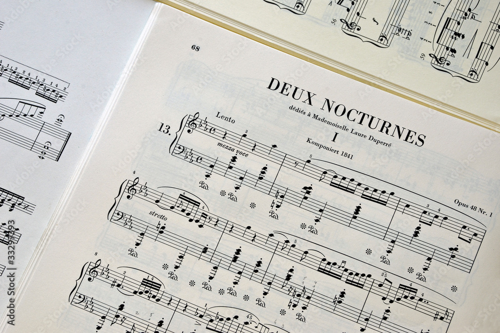 Obraz premium Partition Nocturne CHOPIN00