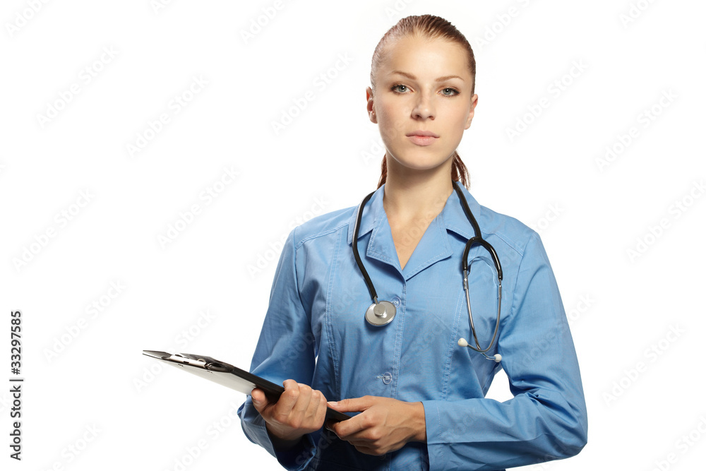 medical doctor with folder medical doctor with folder