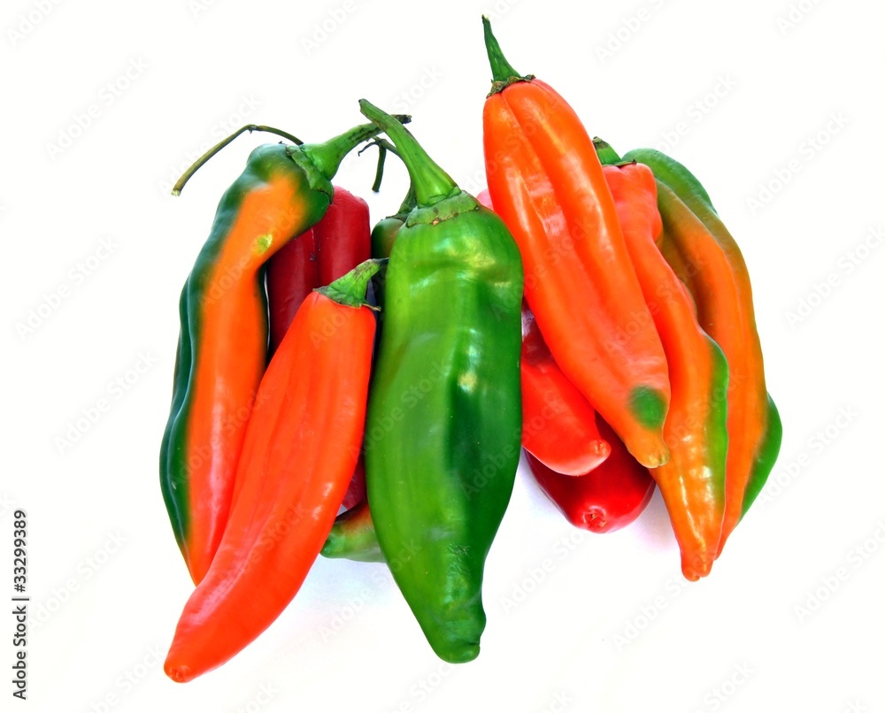 Pimientos verdes y rojos Pimientos verdes y rojos