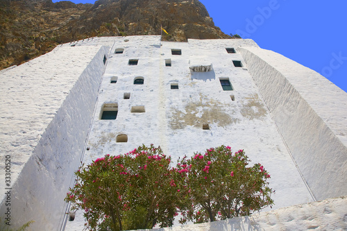 grèce; cyclades; amorgos : monastère de chozoviotissa photo