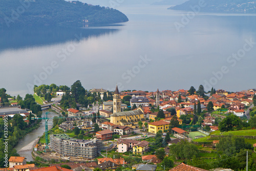 Obraz na plátně Comer See, Italien bei Gravedona