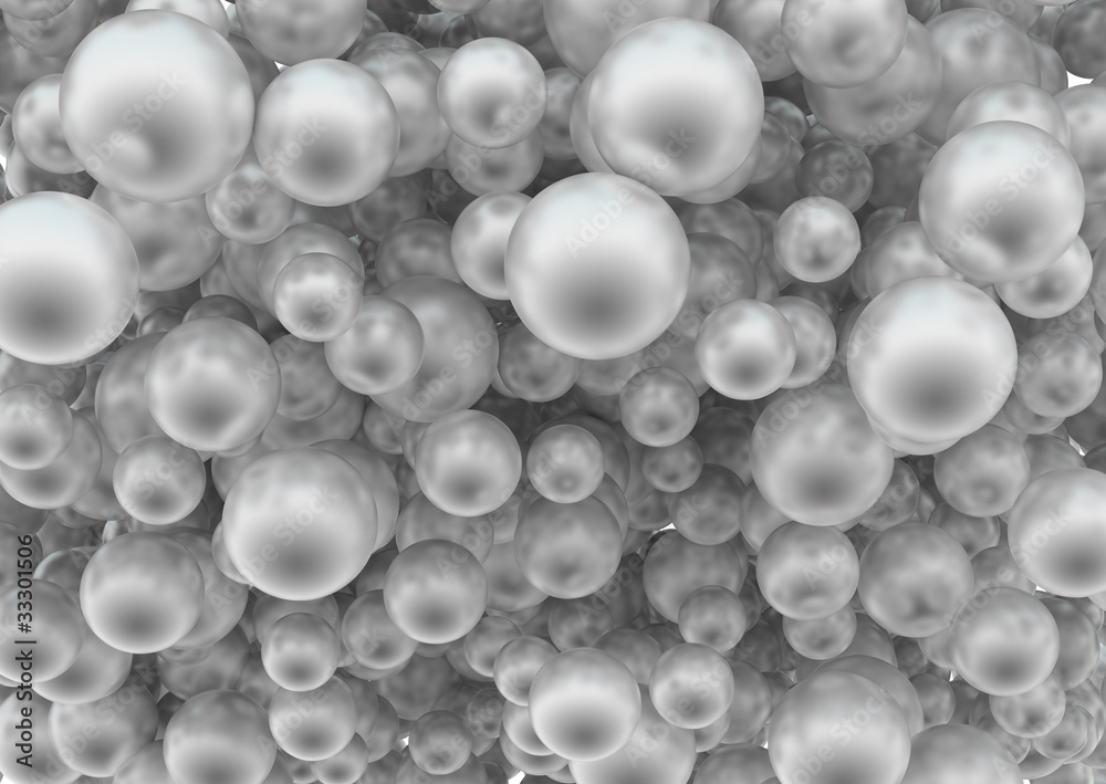 Large group of grey orbs or pearls Large group of grey orbs or pearls