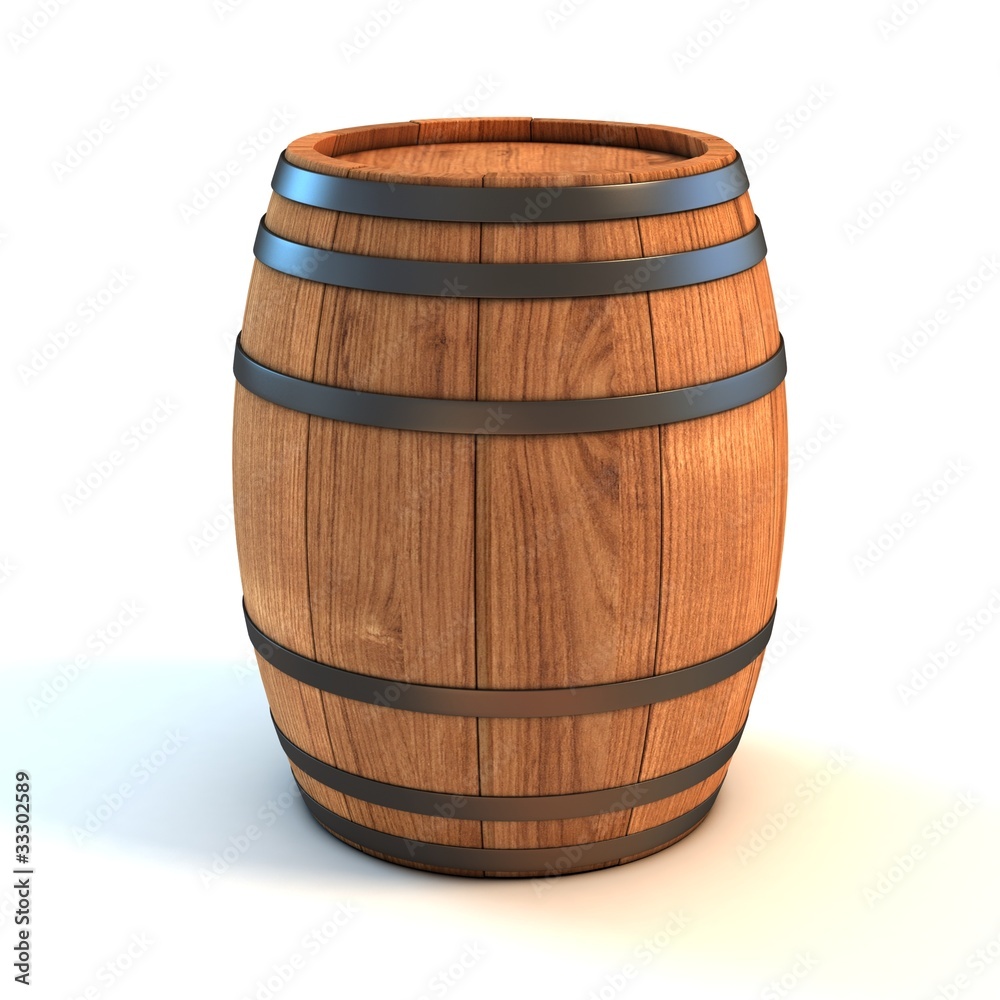 wine barrel over white background 3d illustration ilustración de Stock |  Adobe Stock