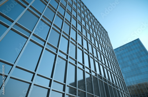 High office buildings  3D render.