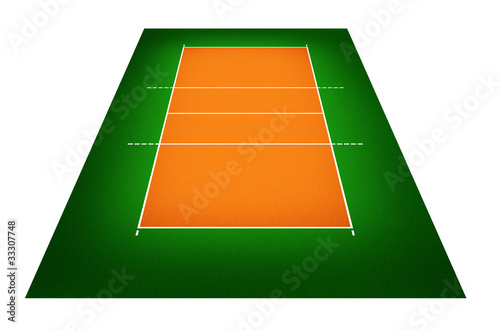 illustration of volleyball court.