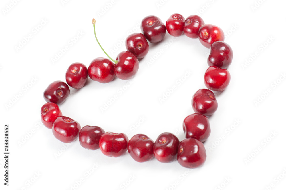 heart-shaped cherries heart-shaped cherries