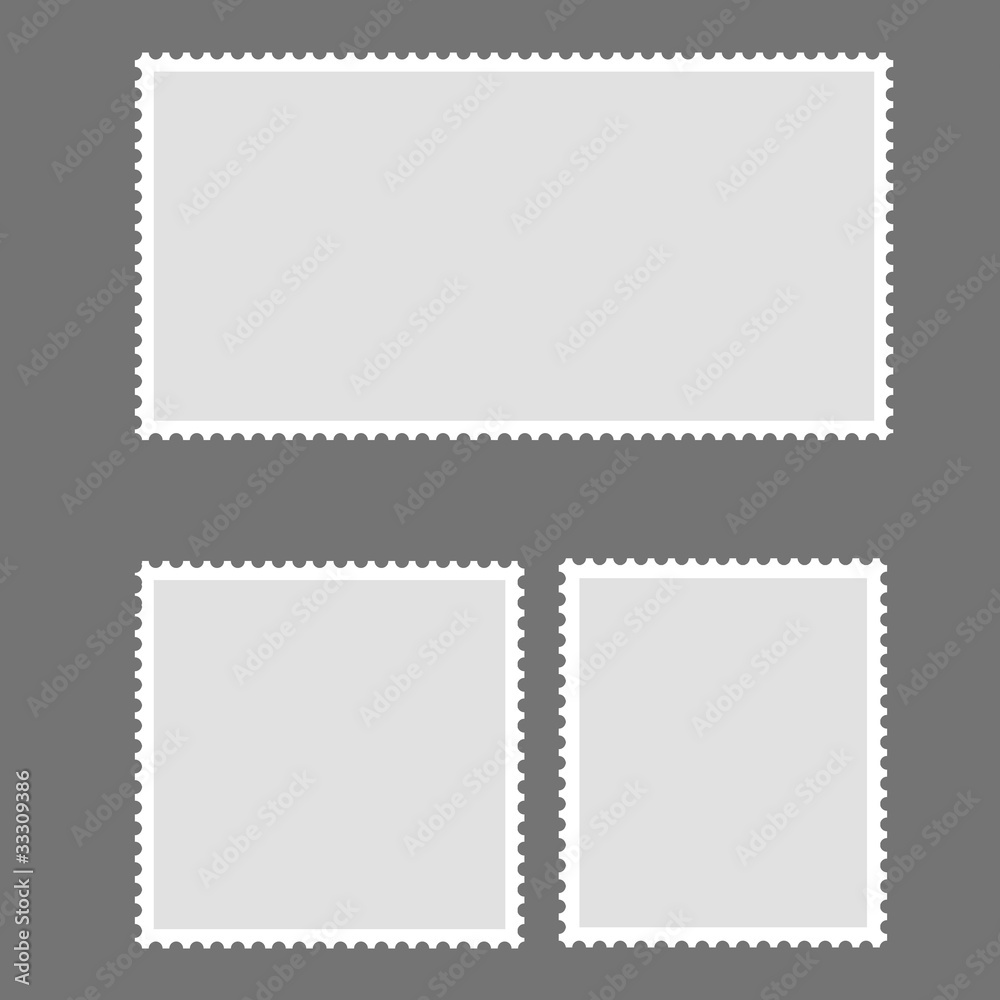 Blank Postage Stamp Framed