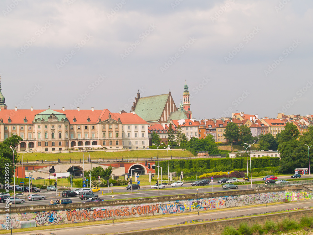 Fototapeta premium Nabrzeże Wisły, Warszawa, Polska