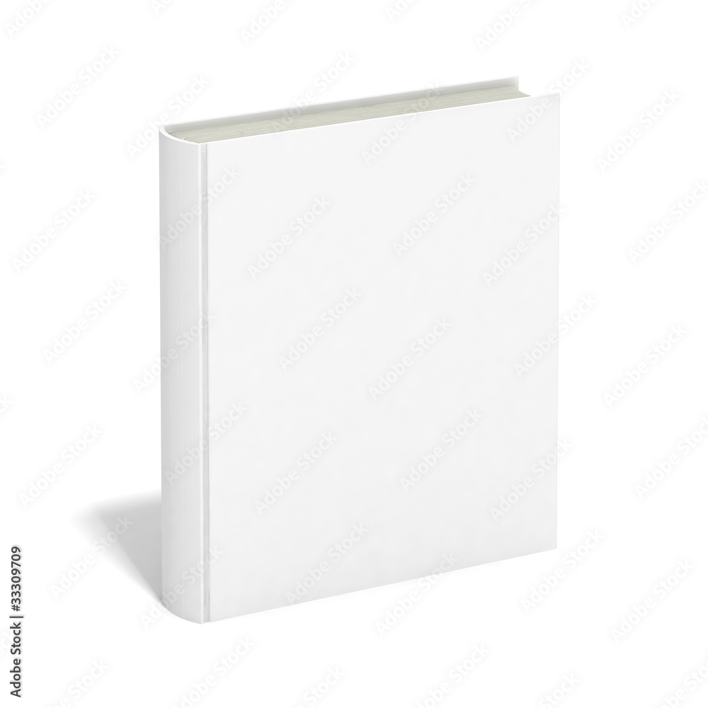 Blank book with white cover on white background. Blank book with white cover on white background.