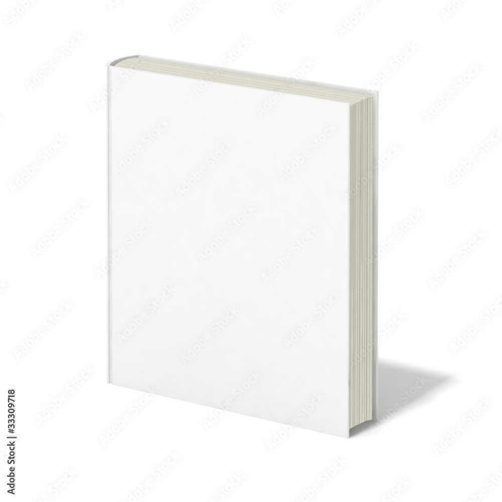 Blank book with white cover on white background. Blank book with white cover on white background.