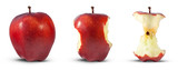 Red apple eaten to core