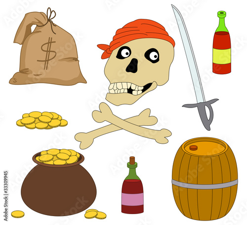 Set of piracy objects
