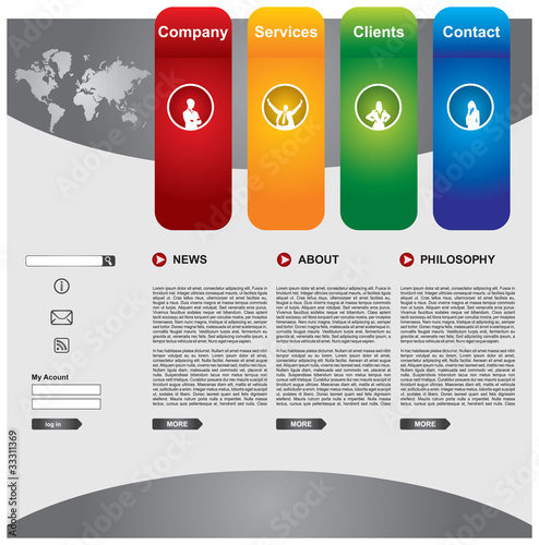 Business web page template set