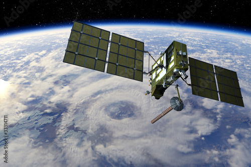 Modern GPS satellite photo