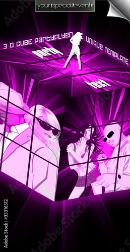 Flyervorlage 3D Cube