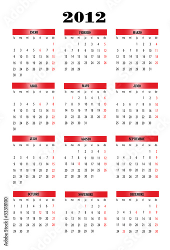 Calendario 2012