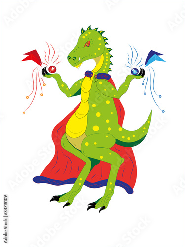 Dinosaur the magician.