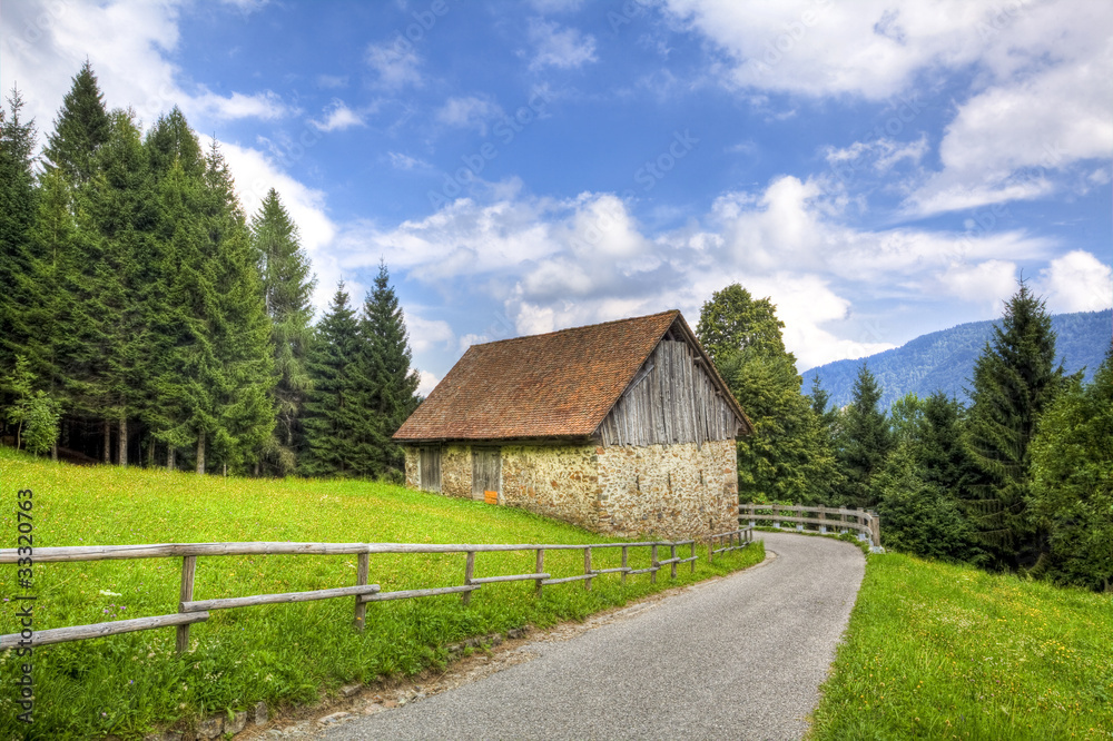 rustic mountain house