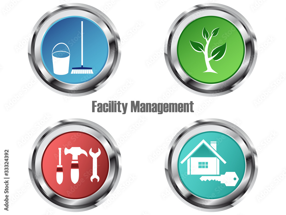 Facility Management - Icon Set -Service rund um Immobilien Facility Management - Icon Set -Service rund um Immobilien