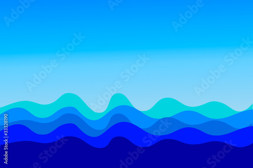The vector image of sea waves