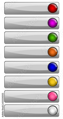 Colorful button , silver line