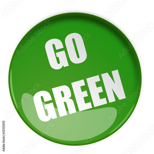 Go green button in a 3d style