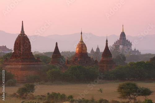 Billede på lærred Pagodas , Bagan, Myanmar