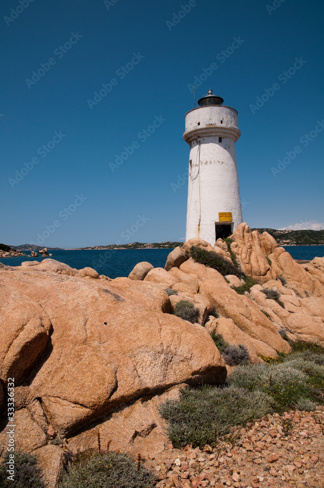 Sardinia, Italy. Palau: lighthouse of Capo d'Orso
