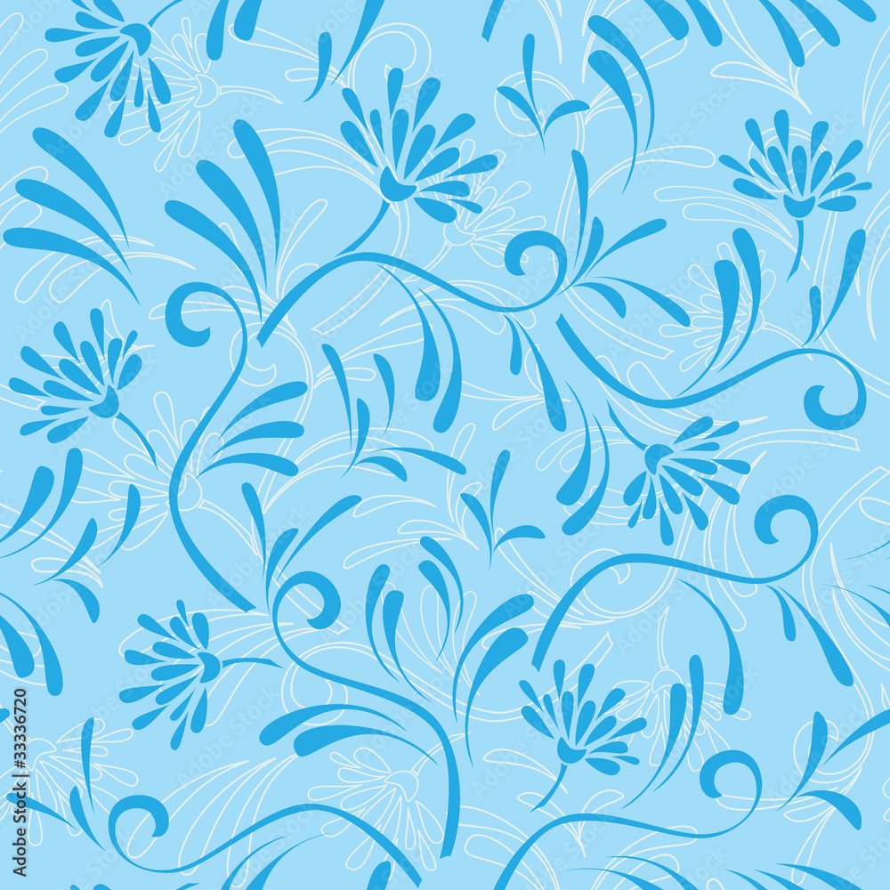 blue seamless vector pattern 9