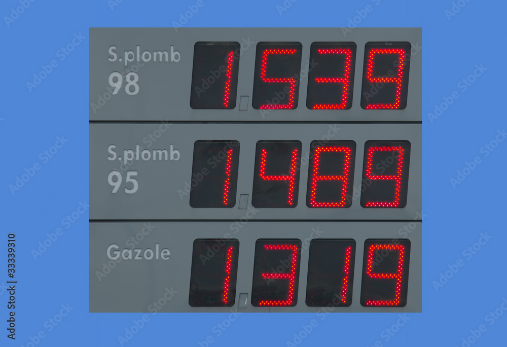 Fototapeta premium le prix du carburant