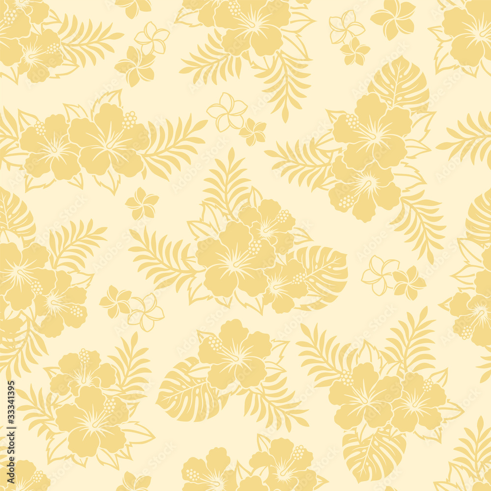 custom made wallpaper toronto digitalハイビスカス　パターン