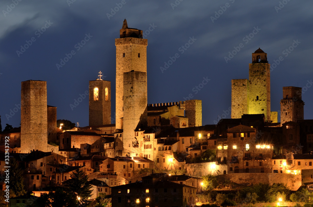 San Gimignano, Tuscany - obrazy, fototapety, plakaty 