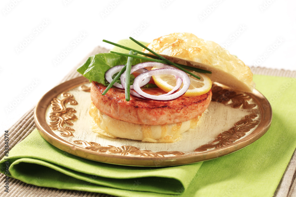 Salmon burger Salmon burger