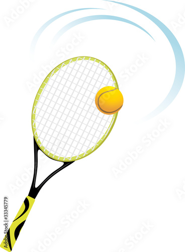 Tennis racket with ball © Nataliia Bielous