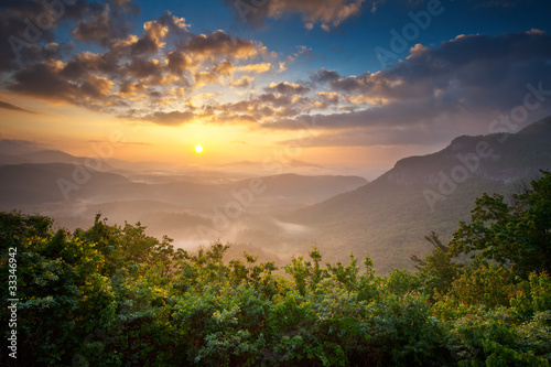 Sunrise Blue Ridge Mountains Scenic Nantahala NC Appalachians