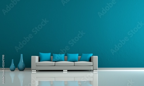Wohndesign - Sofa türkis