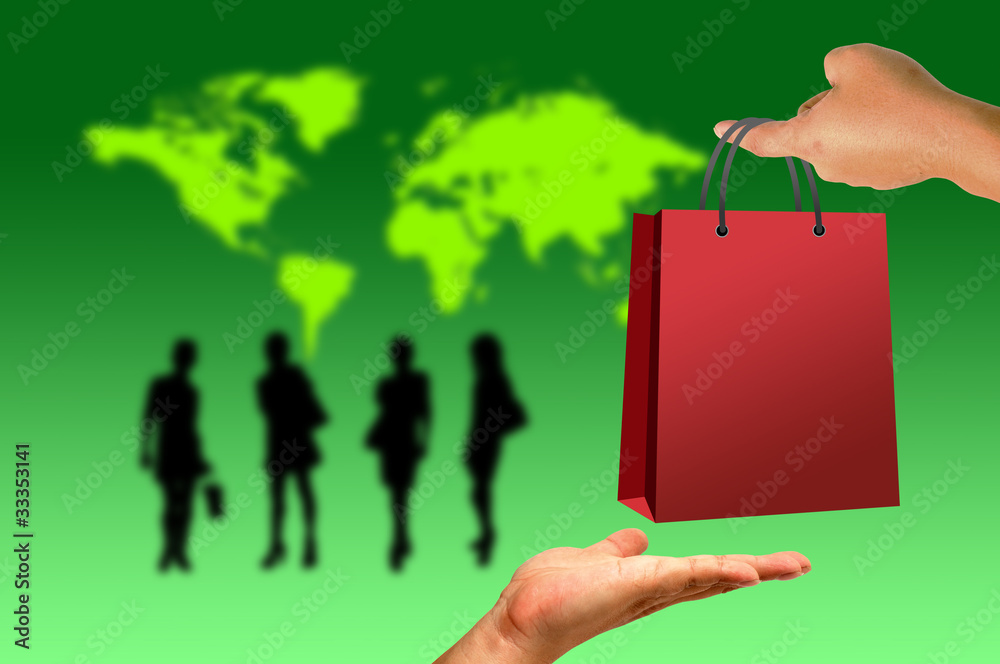 Obraz premium Shopping bag in hand