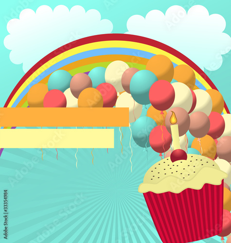 Birthday Card Vector Template