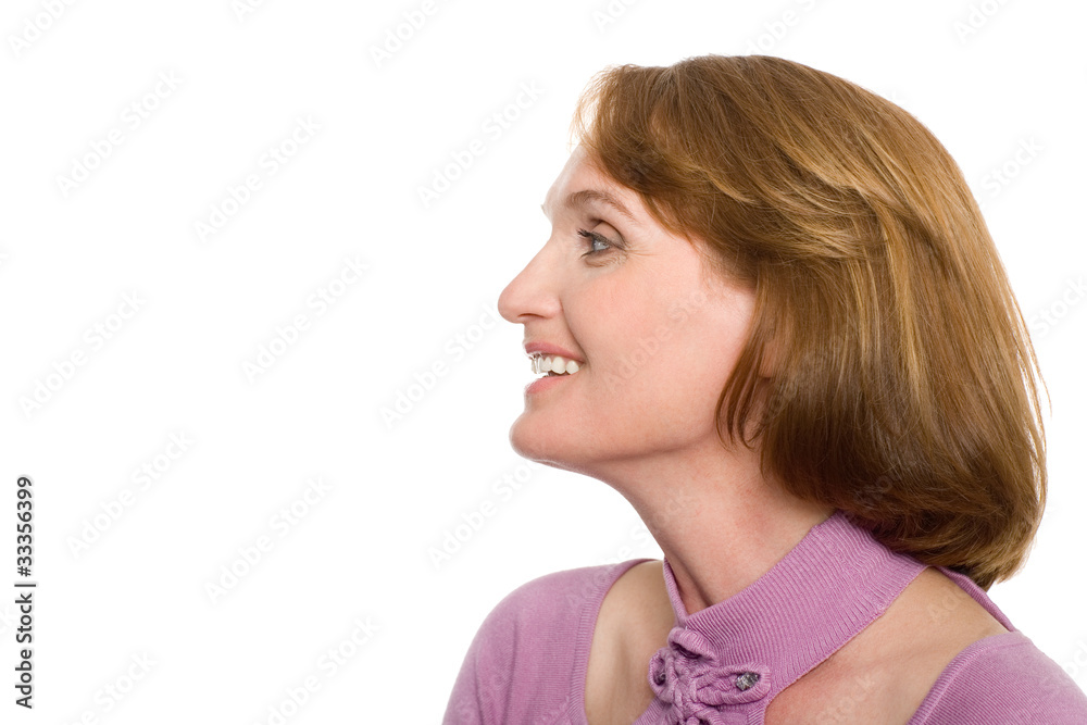 Beautiful smiling woman with a happy look Beautiful smiling woman with a happy look