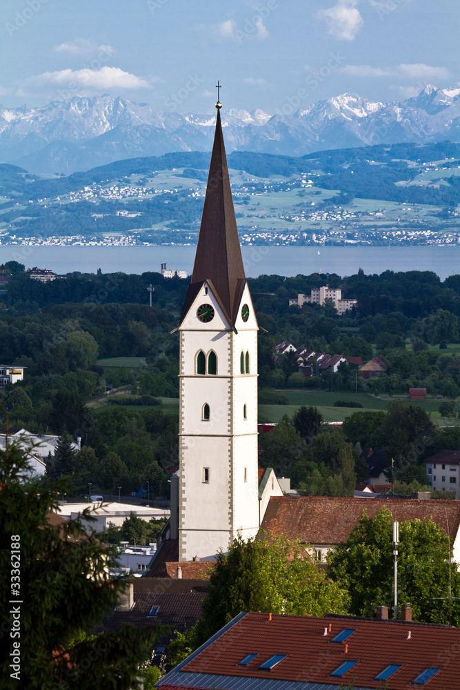 Kirchturm von Markdorf am Bodensee