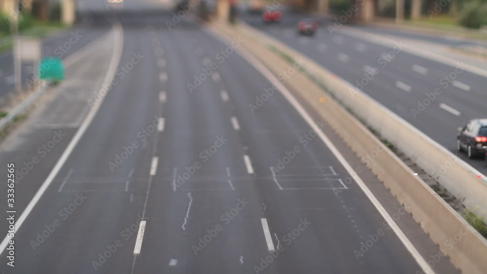 traffic - taken with tilt-shift lens traffic - taken with tilt-shift lens