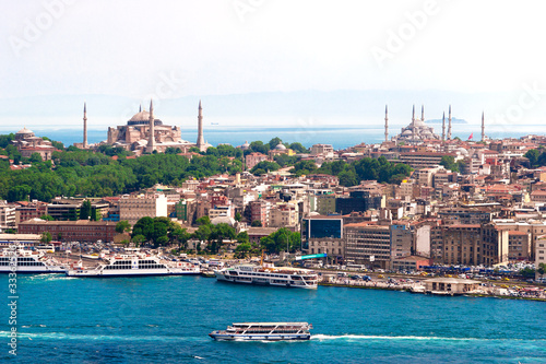 Canvas Print Istanbul, Türkei, Blaue Moschee, Hagia Sofia