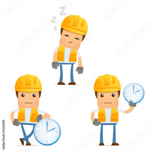 set of funny cartoon builder