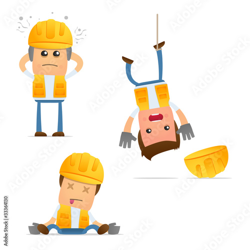 set of funny cartoon builder