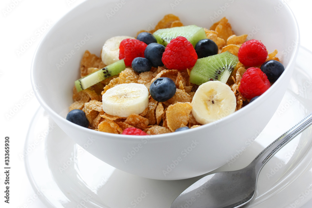 breakfast cereal with fresh fruits breakfast cereal with fresh fruits