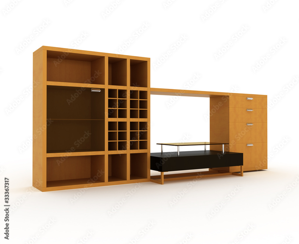 wooden cabinet isolated over white background wooden cabinet isolated over white background