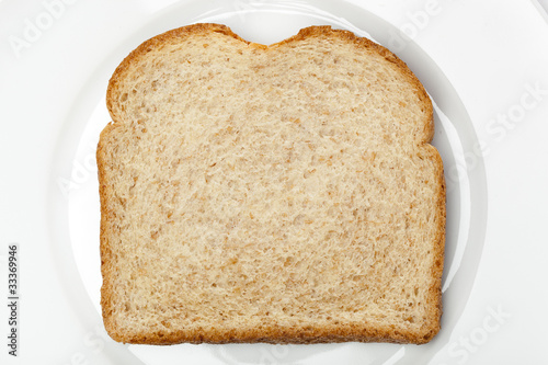 A slice of whole wheat bread