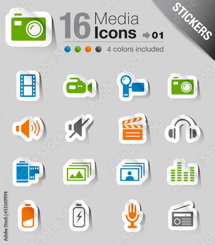 Stickers - Media icons