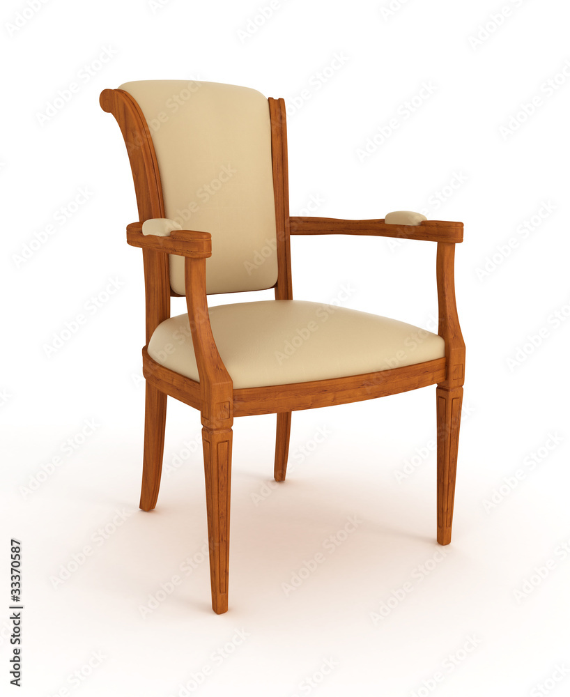 wooden chair isolated over white wooden chair isolated over white